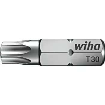 Wiha Torx Screwdriver Bit T27 x 25 mm, 1/4 inch Hex Shank 7015Z/T27-25