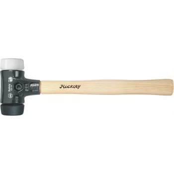 Wiha 26582 Safety Soft-Face Hammer, Black/White Faces, 3000 g, Hickory Handle