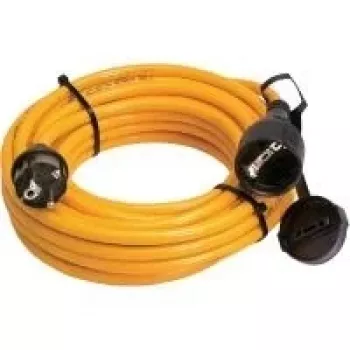 AS Schwabe 25 m Orange Rubber Extension Cable with Schuko Plug and Coupling, 3G1.5 mm², IP44, 16 A, 230 V 59225