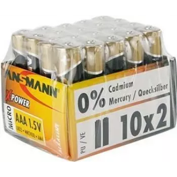ANSMANN X-POWER Micro AAA Alkaline Batteries 1.5 V - 20-Pack 5015671