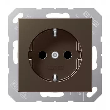 JUNG A 1520 KI MO Brown Schuko Socket CEE 7/3 16A 250V