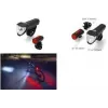 FISCHER Bicycle LED Lighting Set TWIN, 50/25/15 Lux Front Light, USB Rechargeable, StVZO Approved 50428