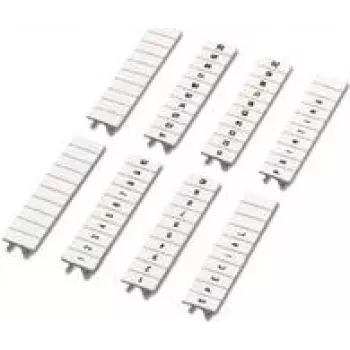Phoenix Contact ZB 5 QR: CONSEC. NUMBERS 21-30 Terminal Marker Strips, White, 10 Markers 1050020:0021