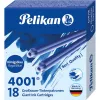 Pelikan 4001 GTP/18 Royal Blue Standard Large-Capacity Ink Cartridges, 18-Pack 300735