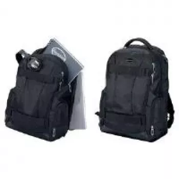 LIGHTPAK Fanactic 20L Polyester Laptop Backpack with Side Padded Zip Compartment, Padded Back and Padded Straps, Multiple Pockets, Black 24603