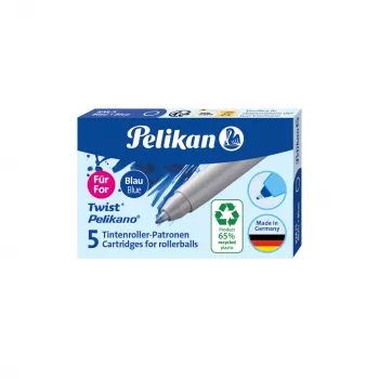 Pelikan Eco Rollerball Refill for Pelikano/Twist, Royal Blue, 65% Recycled Plastic, 1 Piece 300010004
