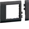 Hager GR0800A9011 Frame Cover for OT800 Cable Entry, 80mm, Graphite Black (RAL 9011)