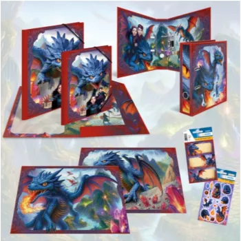 HERMA Dragon Elasticated Corner Folder A3 Cardboard with 3 Inner Flaps 20143