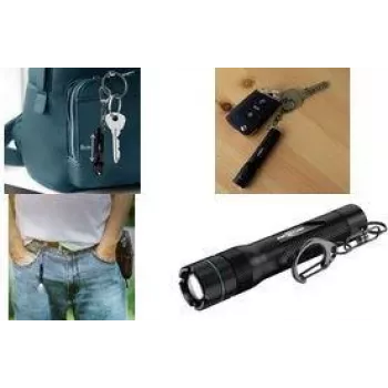 ANSMANN Adventure TA90B LED Keyring Torch, 90 Lumens, Black 1600-0759