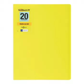 PAGNA School Display Book A4, 20 Pockets, Lime Green 21012-17