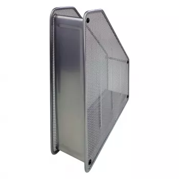 HELIT H2518000 Mesh Magazine Holder DIN A4 Wire Metal Silver Powder-Coated, 1 Piece
