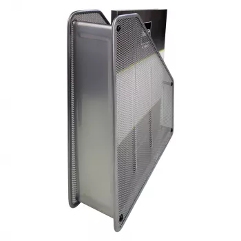 HELIT H2518000 Mesh Magazine Holder DIN A4 Wire Metal Silver Powder-Coated, 1 Piece