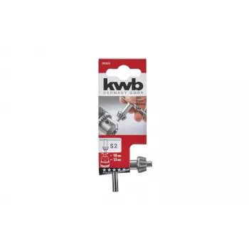 KWB Drill Chuck Key for Geared Drill Chuck, S2, 10 mm Pinion, Hardened Steel, Black Handle 285820