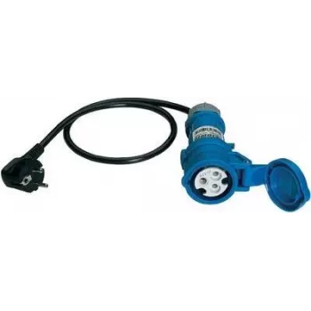 Benning Measuring Adapter Schuko Plug to CEE Caravan Socket 16 A 3-Pin Blue (044143)
