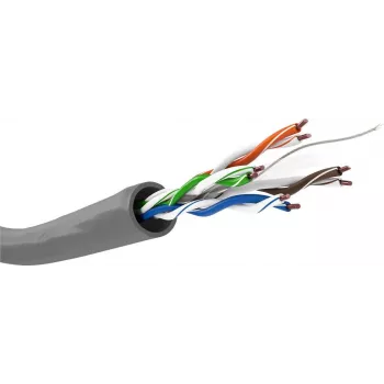 Wentronic Goobay CAT 6 network installation cable, U/UTP, grey, 100 m - CU, AWG 23/1 (solid), LSZH 68466