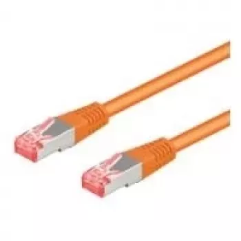 Wentronic Goobay CAT 6 patch cable, S/FTP (PiMF), orange, 25 m, LSZH halogen-free, copper (95649)