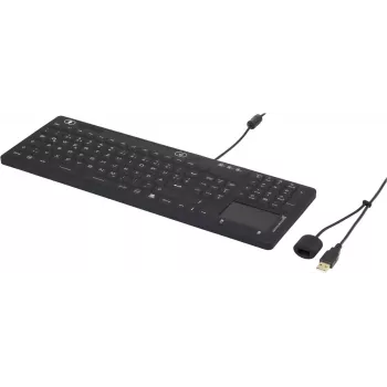 Renkforce IP68 industrial USB keyboard with touch surface, black (iM-IKB110-BK)