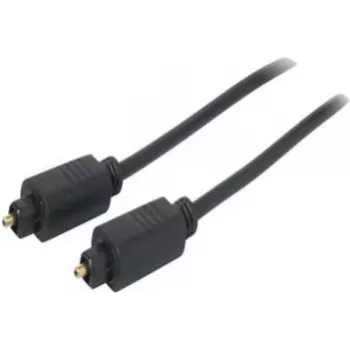 SHIVERPEAKS 3.0m Toslink to Toslink Optical Audio Cable, Gold-Plated Connectors, Black BS69004-3.0