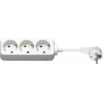 Wentronic Goobay 3-Way Schuko Power Strip, 3 m Cable, White 51075