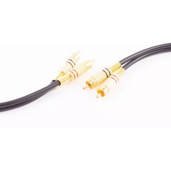shiverpeaks BASIC-S 2x RCA to 2x RCA Audio Cable, 5.0 m, Black BS40225