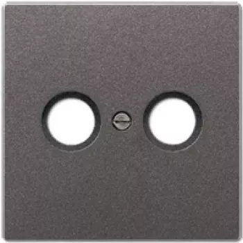 JUNG AL 2990 TV AN Cover for Antenna Sockets 1-Gang, Painted Aluminium, LS Series, Anthracite