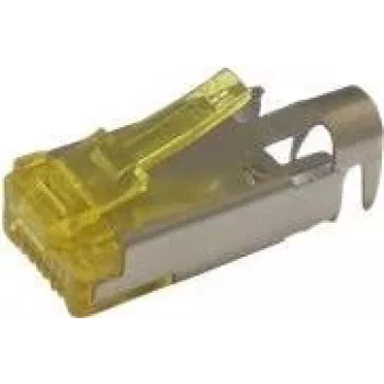 Hirose TM31P-TM-88P(01) RJ-45 Plug STP CAT6a Field Terminable Connector, Clear Yellow