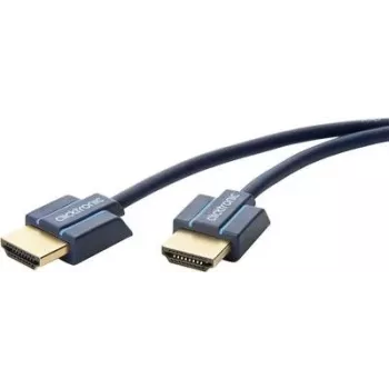 ClickTronic 70703 HDMI Cable 1.5 m HDMI Type-A Plug to Plug Blue 4K 60Hz 18Gbps