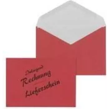 MAILmedia 30005341 Envelope DL (110 x 220 mm), Delivery Note/Invoice, Red, 75 g/m², Gummed