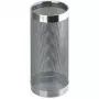 HELIT H2515500 Metal Parasol Base, Perforated Design, Chrome, Round, Diameter 240 mm, Height 490 mm