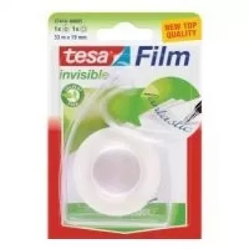 tesa Film + Hand Dispenser Set, Matt-Invisible Adhesive Tape 19 mm x 33 m, PP Film, Writable (57414-00005-03)