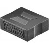 Wentronic Goobay SCART Adapter, SCART Socket to SCART Socket, 21-Pin, Black 50771
