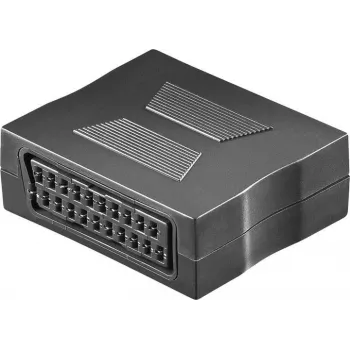 Wentronic Goobay SCART Adapter, SCART Socket to SCART Socket, 21-Pin, Black 50771