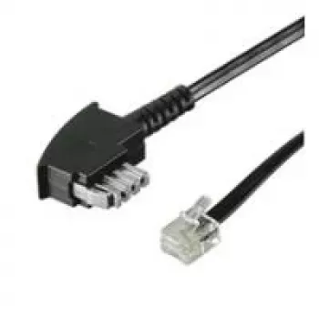 Wentronic Goobay TAE-N to RJ11/RJ14 Telephone Cable, 3 m, Black 50951