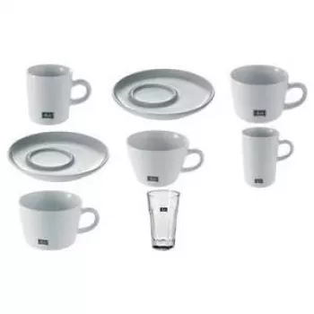 Melitta Latte Macchiato Glasses M-Cups, 330 ml, Lead Crystal, 130 mm Height - 12 Pieces (18990)