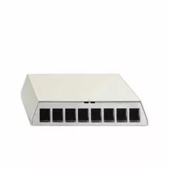 Rutenbeck PP-UM A-8 Ap rw Patch Panel Housing, 8-Port, Surface-Mount, Pure White 23911108