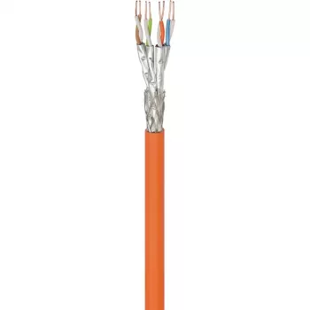 Wentronic Goobay Cat.7 S/FTP (PiMF) Solid Copper Installation Cable, 100 m, LSZH, Orange 91888