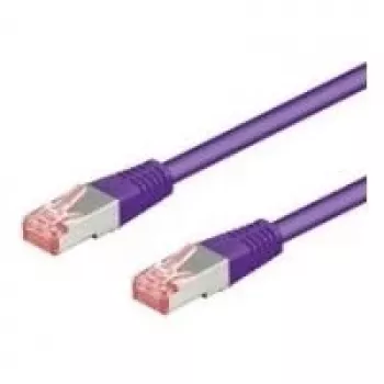 Wentronic Goobay CAT 6 Patch Cable, S/FTP (PiMF), Purple, 15 m - LSZH Halogen-Free, Copper 93538