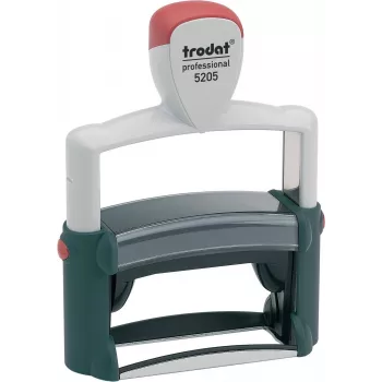 Trodat Professional 5205 Self-Inking Text Stamp, 6 Lines, 66 x 22 mm, Black Ink Pad Included
