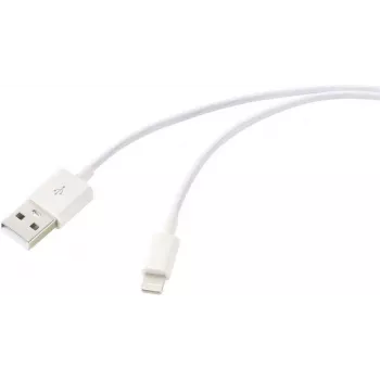 Renkforce USB 2.0 USB-A to Apple Lightning Cable 1m White Matte RF-5724084