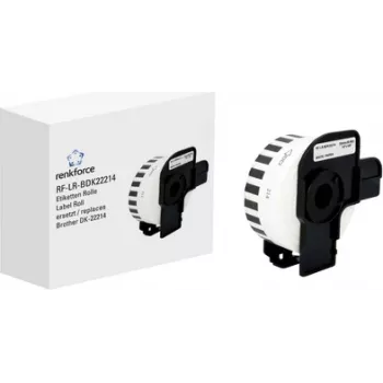 Renkforce Label Tape Compatible with Brother DK-22214 12 mm x 30.48 m Paper White RF-6027528