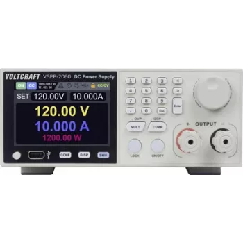 VOLTCRAFT VSPP-2060 Rack-Mount Laboratory Power Supply, Adjustable 0-600 V/DC 0-10 A, 2000 W, USB, RS-485, LAN Programmable VC-18673215
