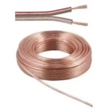 Wentronic Goobay Speaker Cable Transparent CU, 10 m Roll, 2 x 2.5 mm² 15130