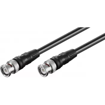 Wentronic Goobay BNC Connection Cable, Black, 2 m - BNC Plug to BNC Plug (50086)