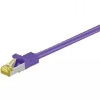 Wentronic Cat.7 S/FTP Network Patch Cable, RJ45 to RJ45, 0.25 m, Gold-Plated Contacts, 10 Gbps, 600 MHz 91573