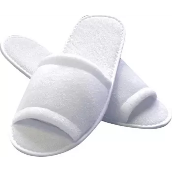 HYGOSTAR HYGONORM disposable slippers CLASSIC, open toe, white, one size, length: 285 mm, terry polyester upper (5551)