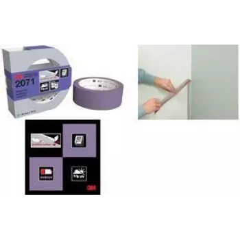 3M Painter's Masking Tape 2071, 36 mm x 50 m, purple, sharp paint edges, for delicate surfaces PT207136