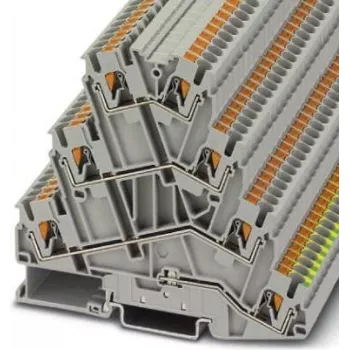 Phoenix Contact PT 2,5-PE/3L motor terminal block, push-in, 3-Level, PE, 2.5 mm², grey, 3210542