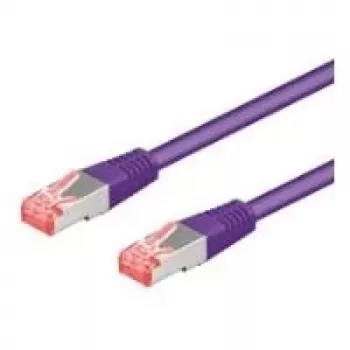 Wentronic 95608 CAT6a-150 Patch Cable, RJ45 Plug to Plug, 1.5 m, Purple