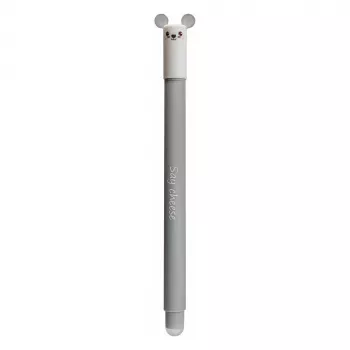 Faber-Castell Eberhard Faber Animal Erase it! Mouse Gel Pen 0.7 mm Blue, Refillable, Erasable (1 Piece) 582108