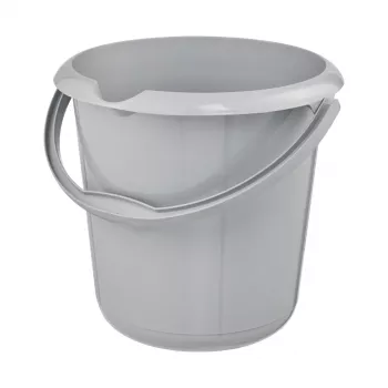 keeeper mika eco round cleaning bucket, 10 litres, stone grey, 100% recycled plastic, ergonomic handle 1171015000000